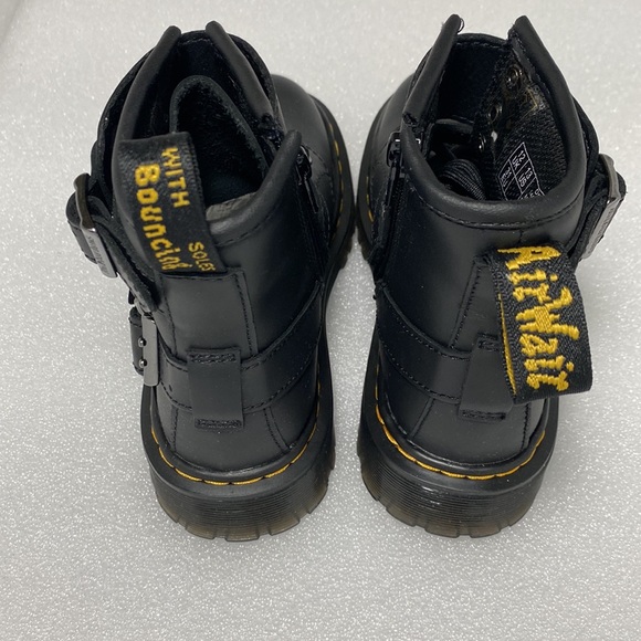 Dr. Martens Kids Combat Boot 1460 Junior Buckle J Black US13 - Picture 5 of 7
